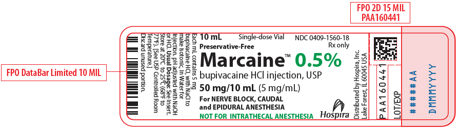PRINCIPAL DISPLAY PANEL - 50 mg/10 mL Vial Label - 1560