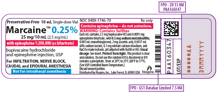 PRINCIPAL DISPLAY PANEL - 25 mg/10 mL Vial Label - 1746