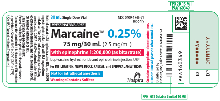 PRINCIPAL DISPLAY PANEL - 75 mg/30 mL Vial Label - 1746