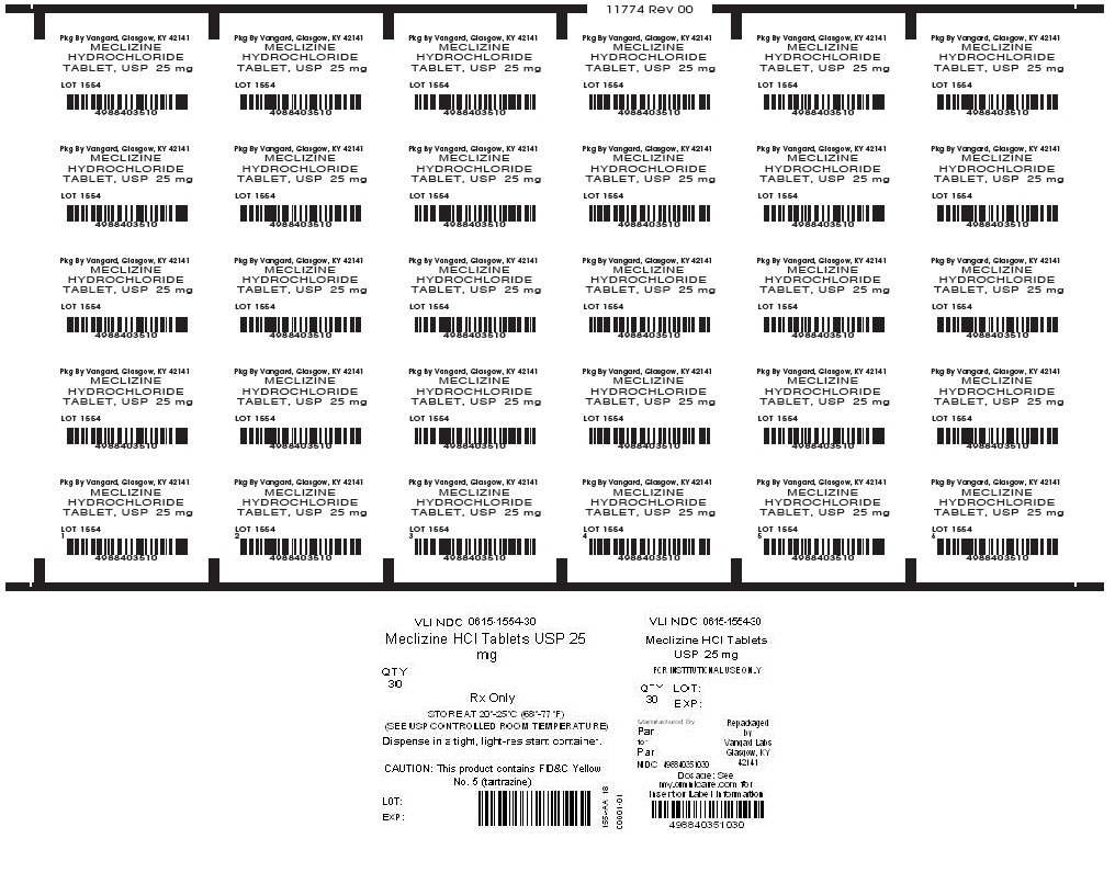 Meclizine Hydrochloride Tablet, USP 25mg unit dose label