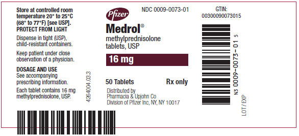 Principal Display Panel - 16 mg Tablet Bottle Label