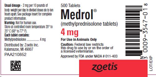 4 mg Tablet Bottle Label
