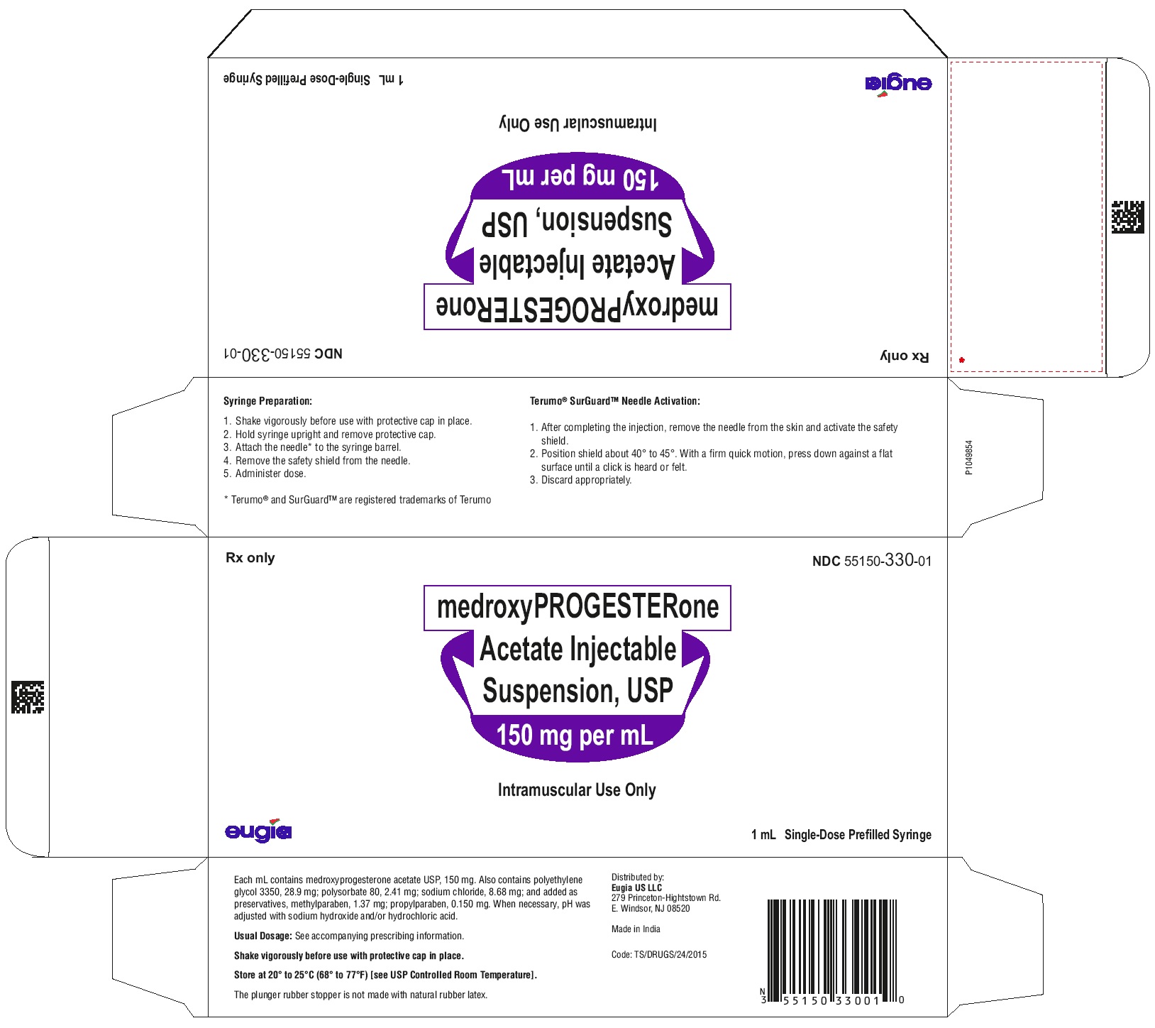 PACKAGE LABEL-PRINCIPAL DISPLAY PANEL - 150 mg per mL - Syringe-Carton (1 Syringe)