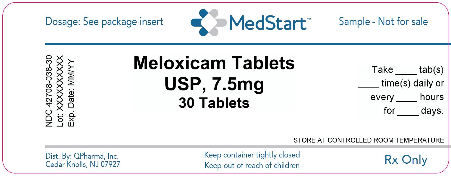 42708-038-30 Meloxicam Tablets USP 7.5mg x 30