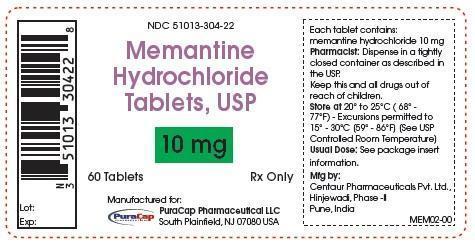 Memantine Hydrochloride Tablets 10 mg Bottle Label-60