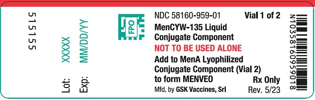 Menveo MenCYW-135 vial label