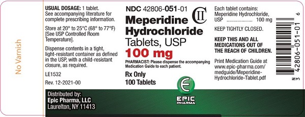 L:\Labeling Department\AANDA Products\Meperidine HCl Tablets_50_100mg-040331-Epic\Docs for Submission\SPL\Version 20\100mg-100ct.JPG