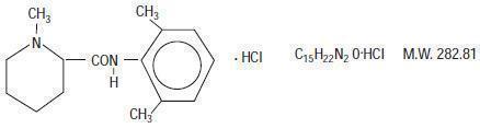 structural formula of Mepivacaine HCl
