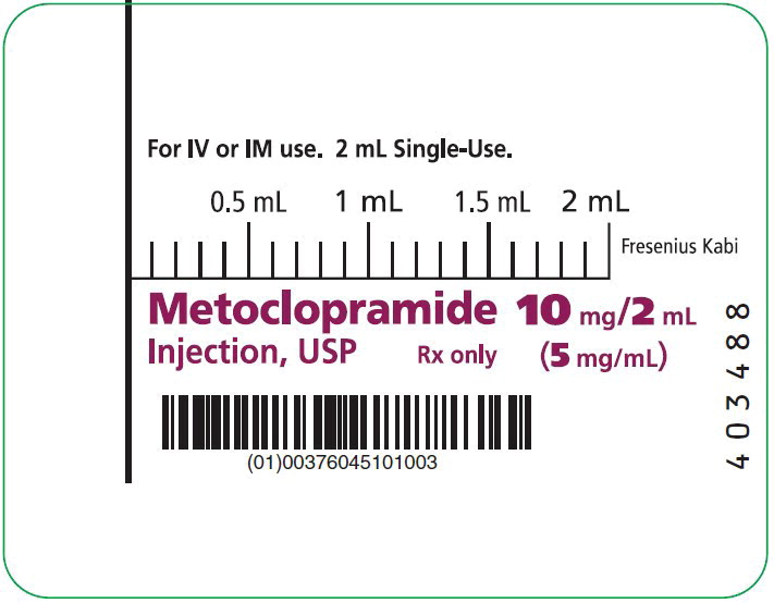 PACKAGE LABEL - PRINCIPAL DISPLAY - Metoclopramide 2 mL Syringe Label
