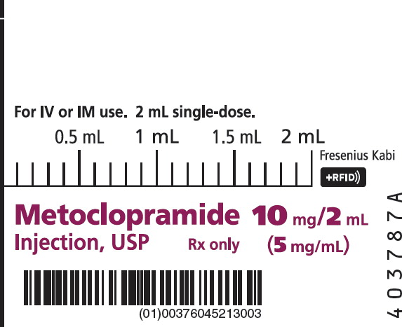 PACKAGE LABEL – PRINCIPAL DISPLAY – Metoclopramide 2 mL Syringe Label

