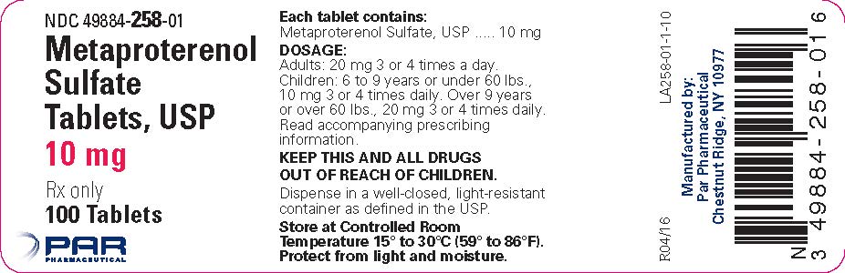 This is the 10 mg container label