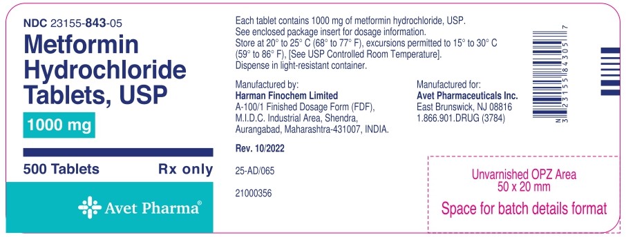 Metformin 1000 mg 500's Count