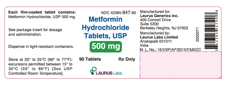 Metformin Hydrochloride  Tablets, USP 500 mg