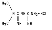 metformin hydrochloride structure