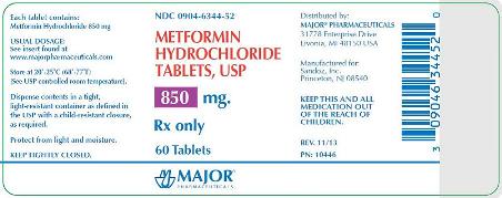 Metformin Hcl 850 mg Tablets USP