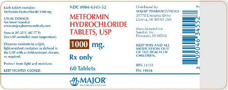 Metformin Hcl 1000 mg Tablets USP
