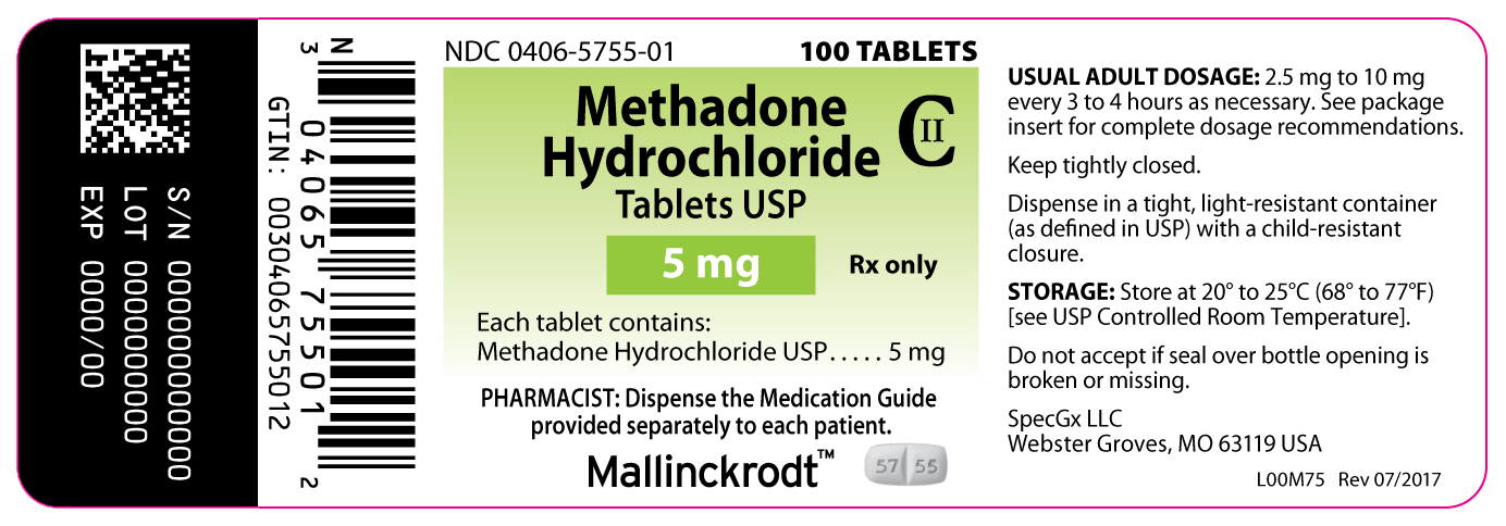 Methadone Hydrochloride USP 5 mg