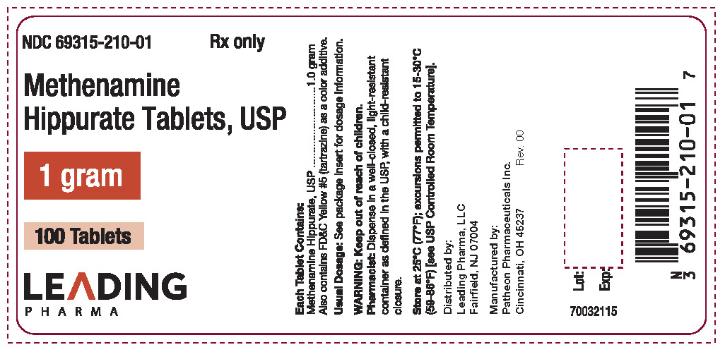 Methenamine Hippurate Tablets, USP 100 tablets