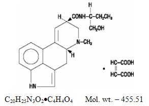 Methylergonovine maleate structural formula.
