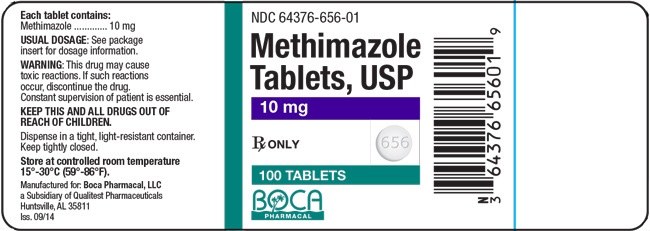 This is an image of Methimazole Tablets, USP label 5 mg 100 count.