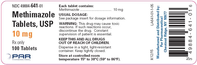 Methimazole Tablets, USP 10 mg bottle label