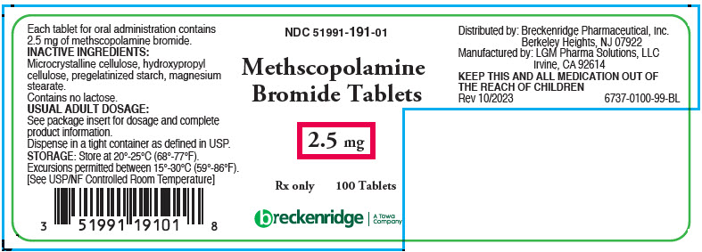 Principal Display Panel - 2.5 mg Tablet Bottle Label