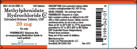 Methylphen-20mg label