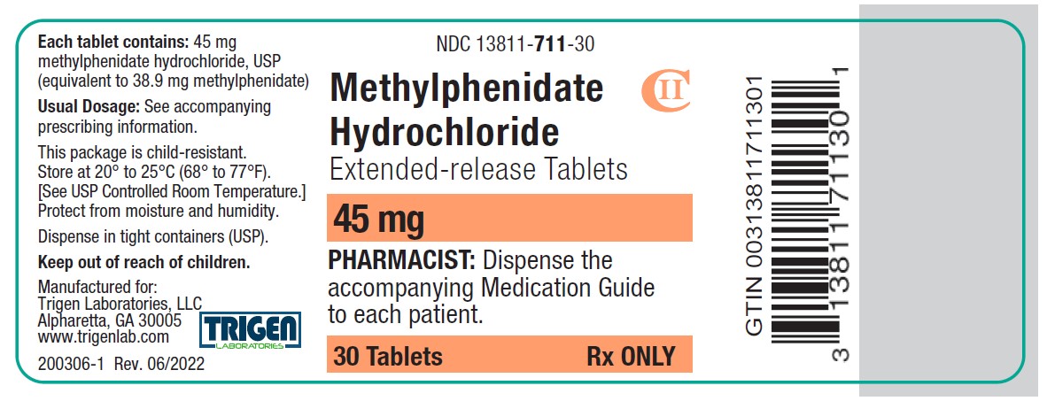 Methylphenidate 45 mg 30ct BL 200306-1 Rev. 06/2022