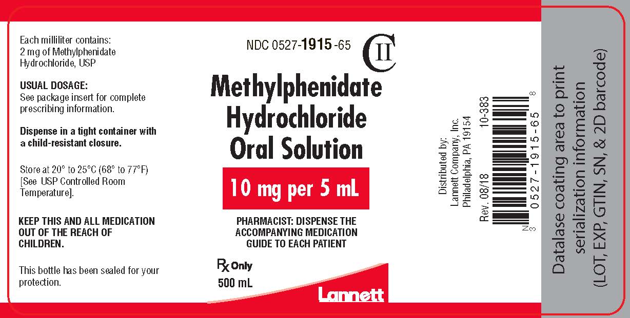 10 mg 500 mL bottle label
