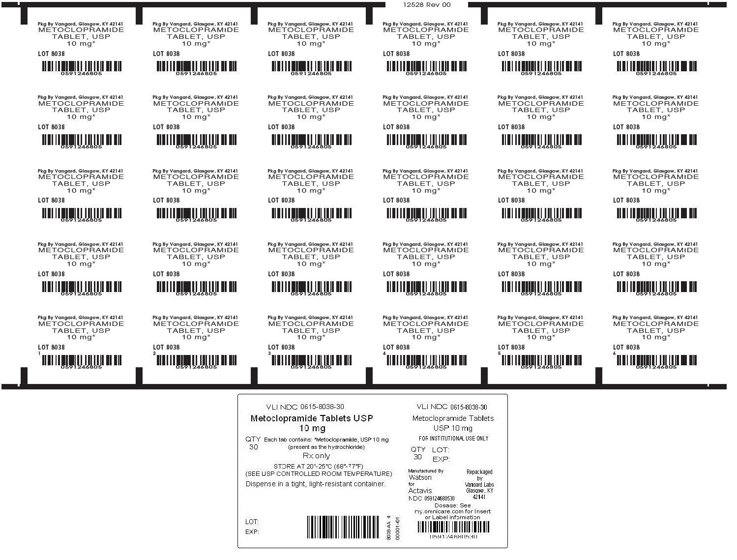 Metoclopramide 10 unit dose label