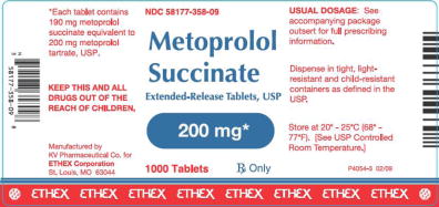 200 mg - 1000 Tablets Bottle Label
