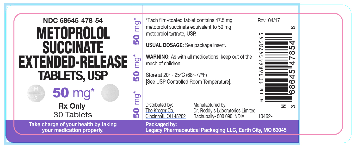 Metoprolol Succinate ER Tablets, USP 50mg