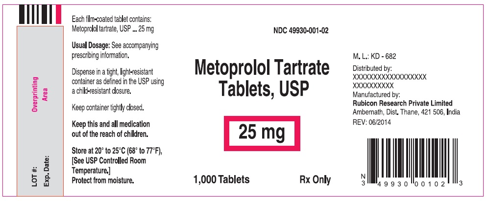 metoprolol-tartrate-25mg-1000-label