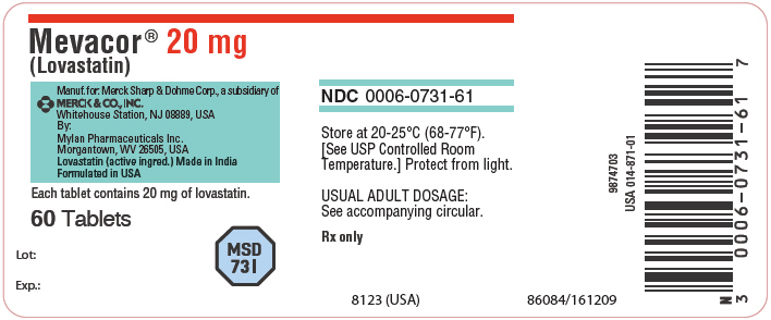 PRINCIPAL DISPLAY PANEL - Bottle Label 20 mg
