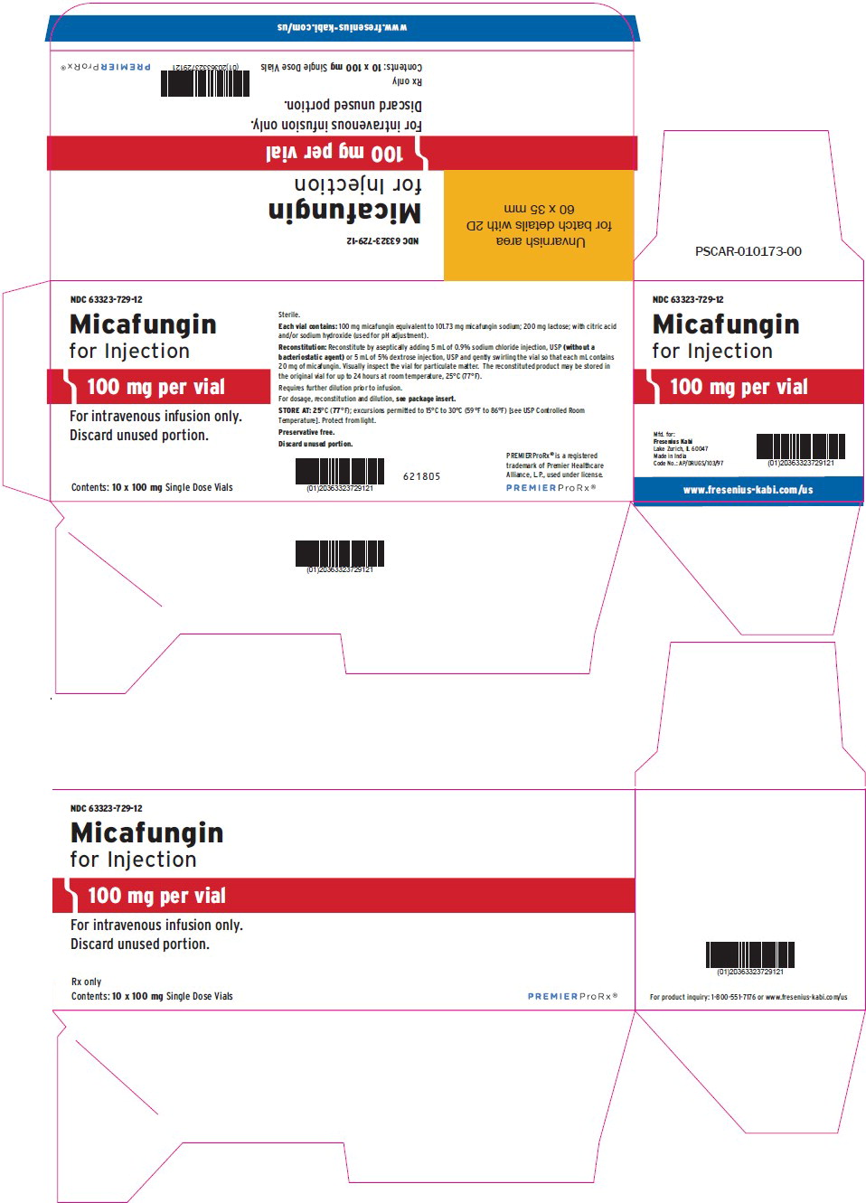 Principal Display Panel – Micafungin for Injection 50 mg – Shelf Carton
