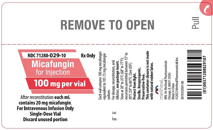 PRINCIPAL DISPLAY PANEL – Micafungin for Injection, 100 mg Container Label