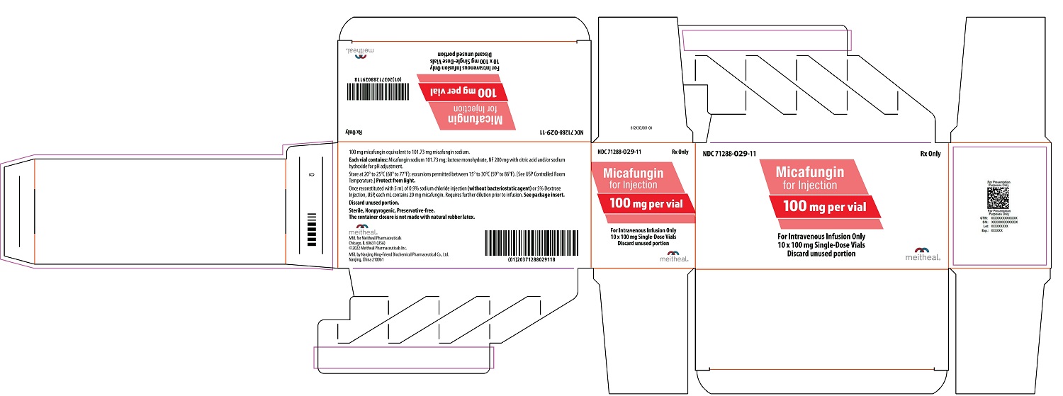 PRINCIPAL DISPLAY PANEL – Micafungin for Injection, 100 mg Carton