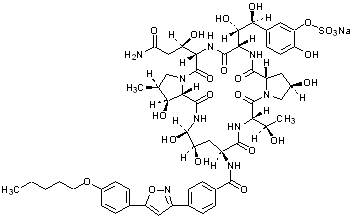 Micafungin sodium structural formula