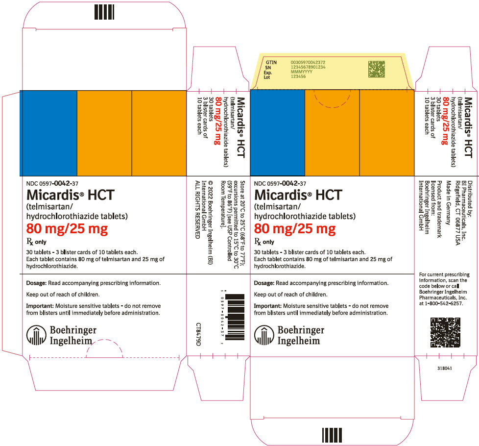PRINCIPAL DISPLAY PANEL - 80 mg/25 mg Tablet Blister Pack Carton