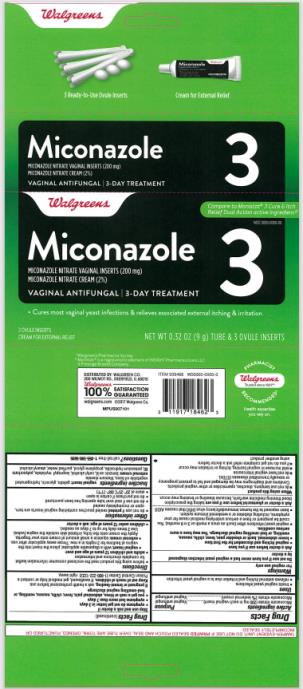 PRINCIPAL DISPLAY PANEL
- Kit Carton

Miconazole 3
Miconazole Nitrate Vaginal Inserts (200 mg) 
Miconazole Nitrate Cream (2%) 

Vaginal Antifungal | 3-Day Treatment


Net Wt. 0.32 oz (9 g) Tube & 3 Ovule Inserts
