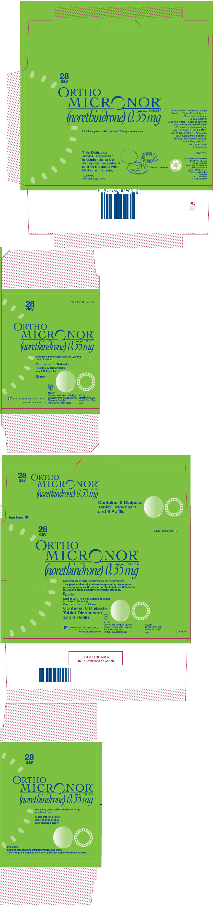 PRINCIPAL DISPLAY PANEL - 0.35 mg Tablet Carton