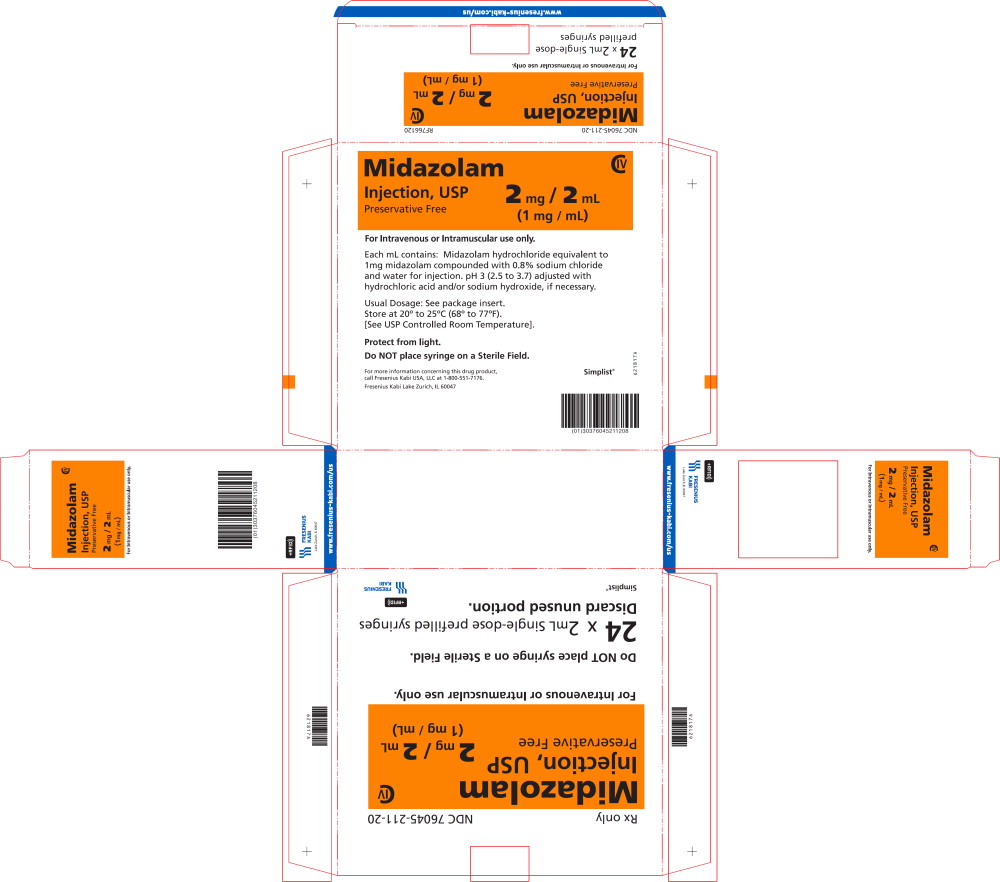 PACKAGE LABEL - PRINCIPAL DISPLAY - Midazolam 2 mL Carton Panel
