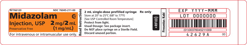 PACKAGE LABEL – PRINCIPAL DISPLAY - Midazolam 2 mL Blister Pack Label
