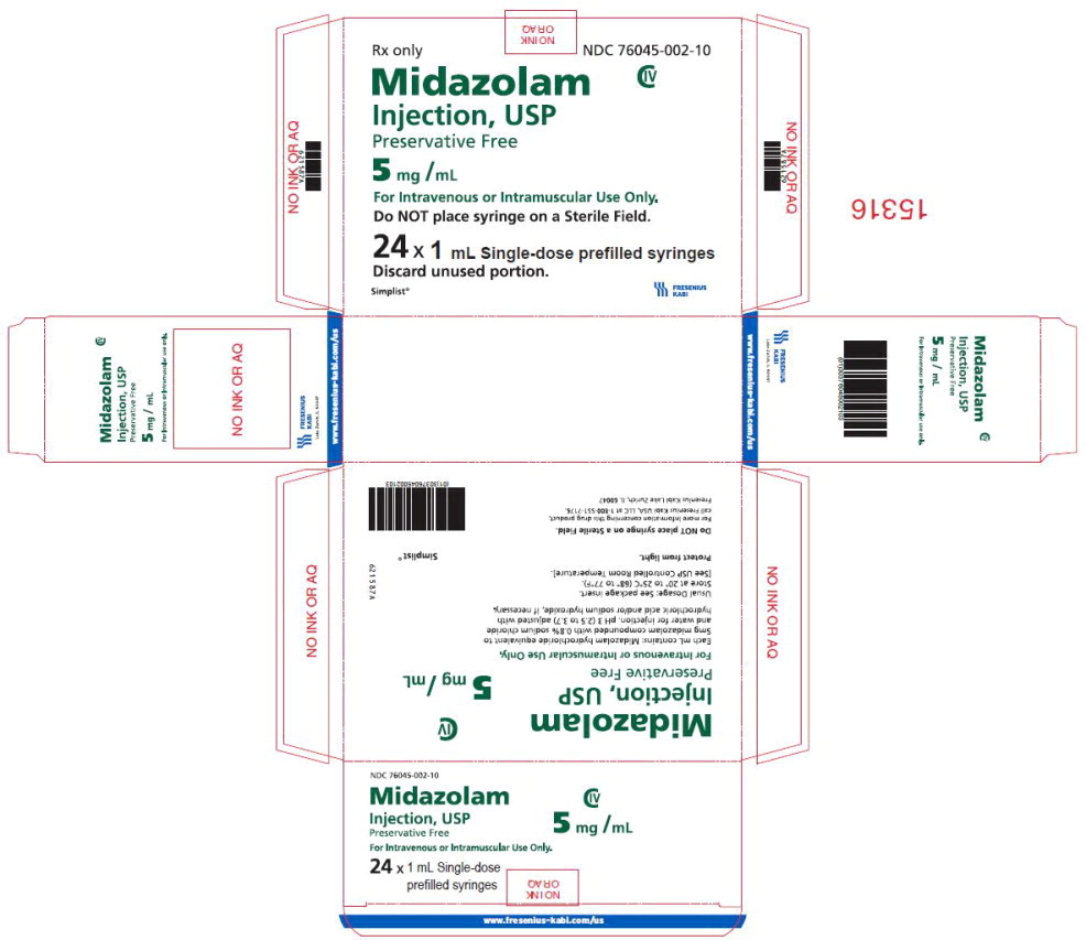 PACKAGE LABEL - PRINCIPAL DISPLAY – Midazolam 1mL Carton Panel
