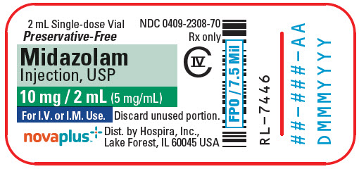 PRINCIPAL DISPLAY PANEL - 2 mL Vial Label - 2308