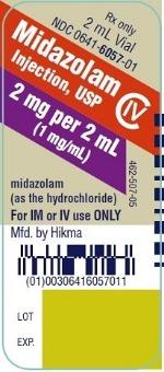 Midazolam Injection, USP CIV 2 mg/2 mL (1 mg/mL) 2 mL Vial