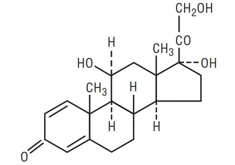 Structural Formula of Prednisolone