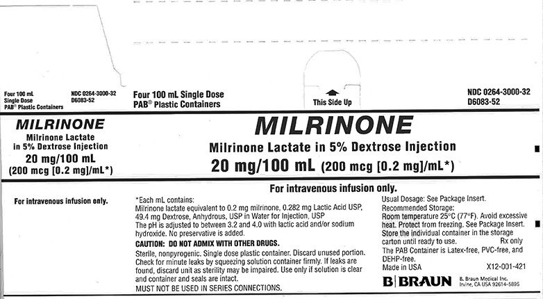 Milrinone carton label - Four 100 mL Single Dose
