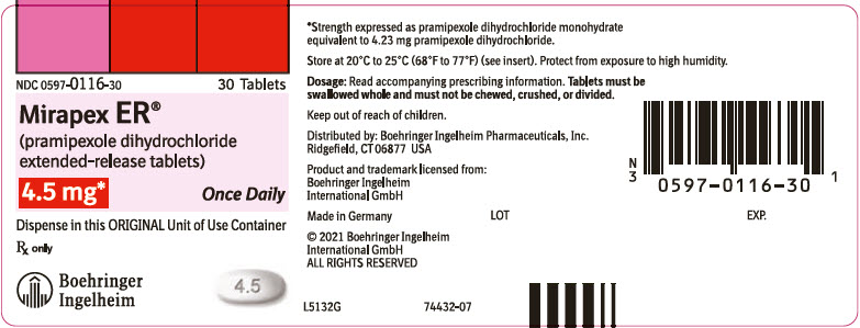 PRINCIPAL DISPLAY PANEL - 4.5 mg Tablet Bottle Label