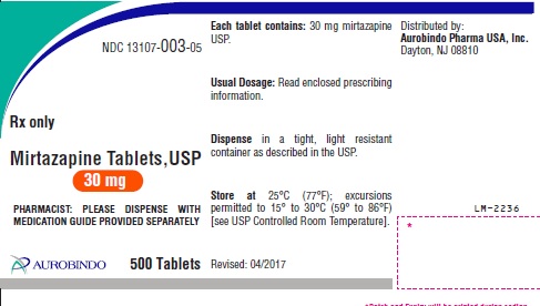 PACKAGE LABEL-PRINCIPAL DISPLAY PANEL-30 mg 500 Tablets Bottle